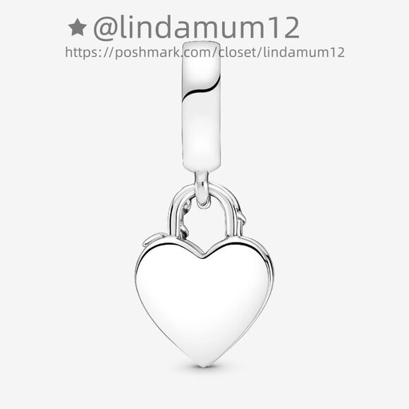 Pandora Rose Heart Padlock Dangle Charm - Picture 2 of 6